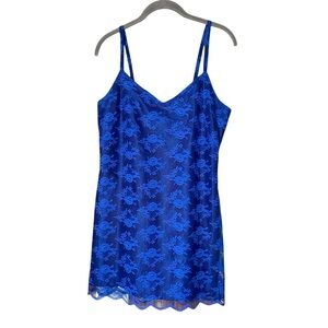 Tocca Blue Lace Slip Dress Size 10 Feminine Romantic Cocktail